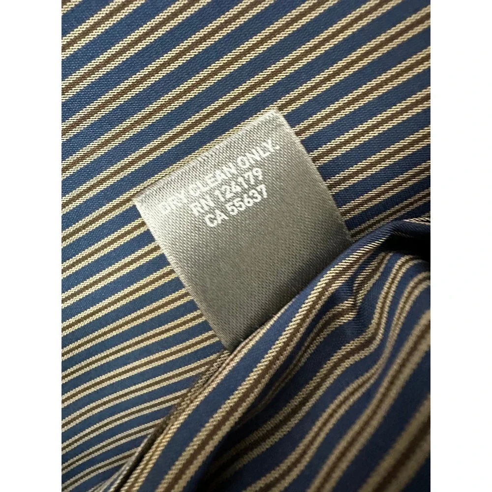 Johnston & Murphy Vest Mens Large Blue Wool Blend Windowpane Cinch Back